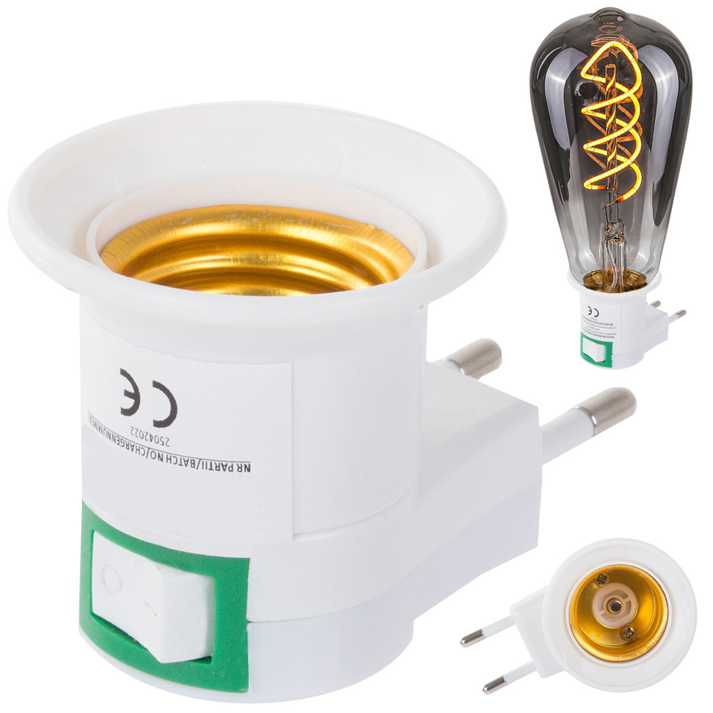 Adapter-Glühbirnen-Adapterschalter 230 V E27