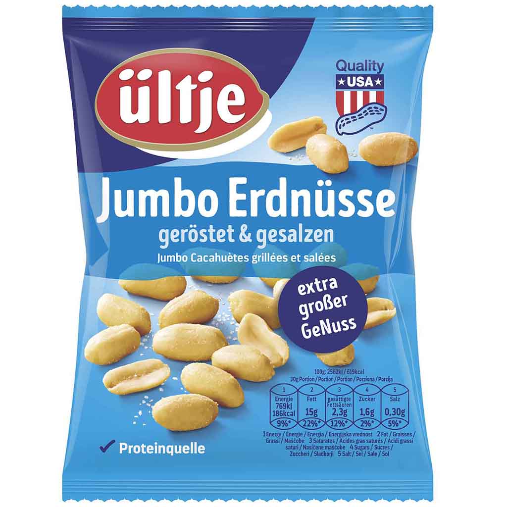 ültje Jumbo Erdnüsse geröstet & gesalzen 200g MHD:30.5.25