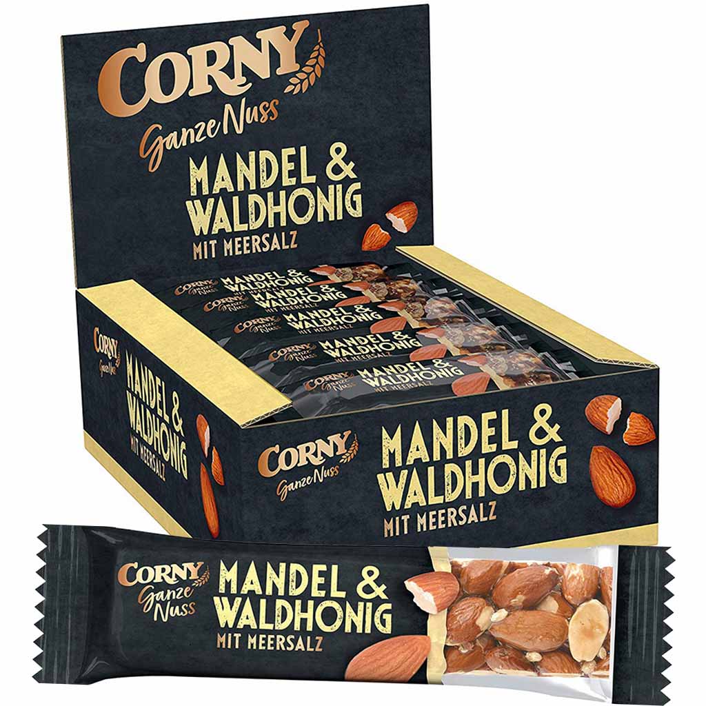 15x Corny Ganze Nuss Mandel & Waldhonig á 40g=600g MHD:29.9.22