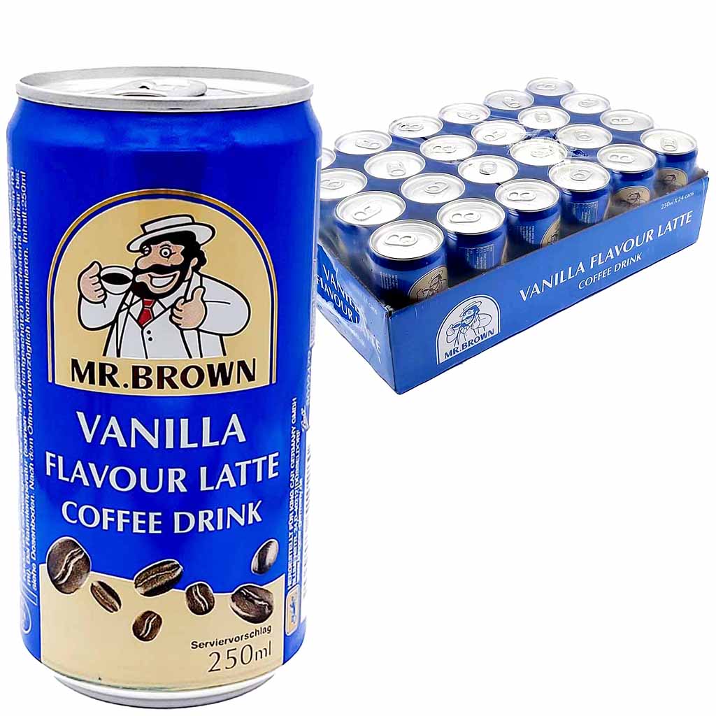Mr.Brown Coffee Drink Vanilla Latte Dose 24x250ml 6L