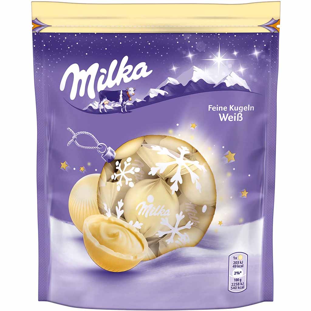 Milka Feine Kugeln Weiß 90g MHD:30.3.24