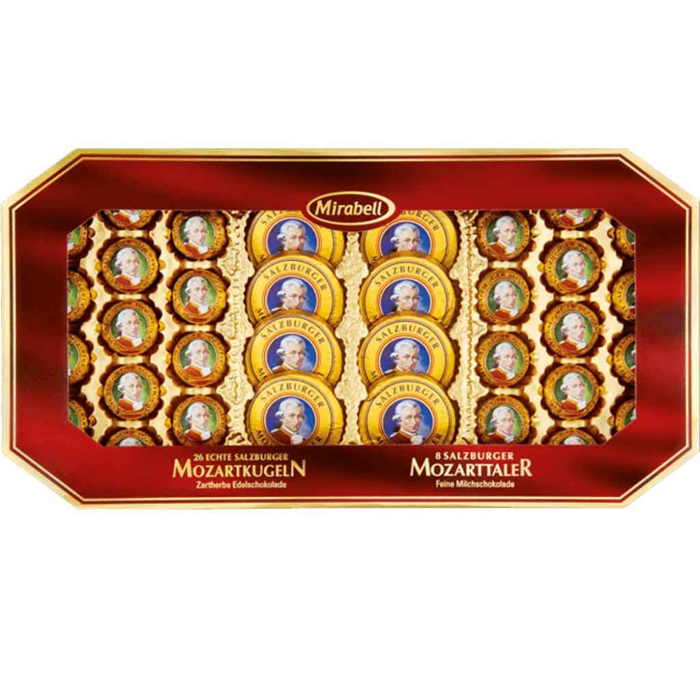 Mirabell echte Salzburger Mozartkugeln & Mozarttaler 600g MHD:6.7.23