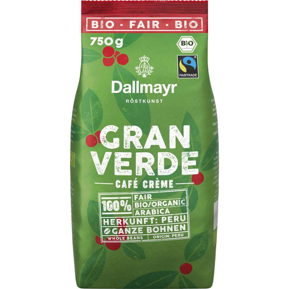 Dallmayr Cafe Verde Crema aus Peru 750g MHD:28.8.25