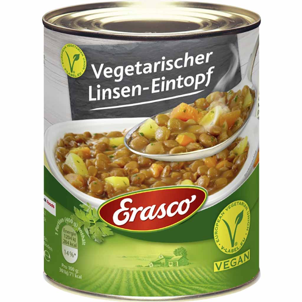 Erasco Eintopf Vegetarischer Linsen-Eintopf 800g