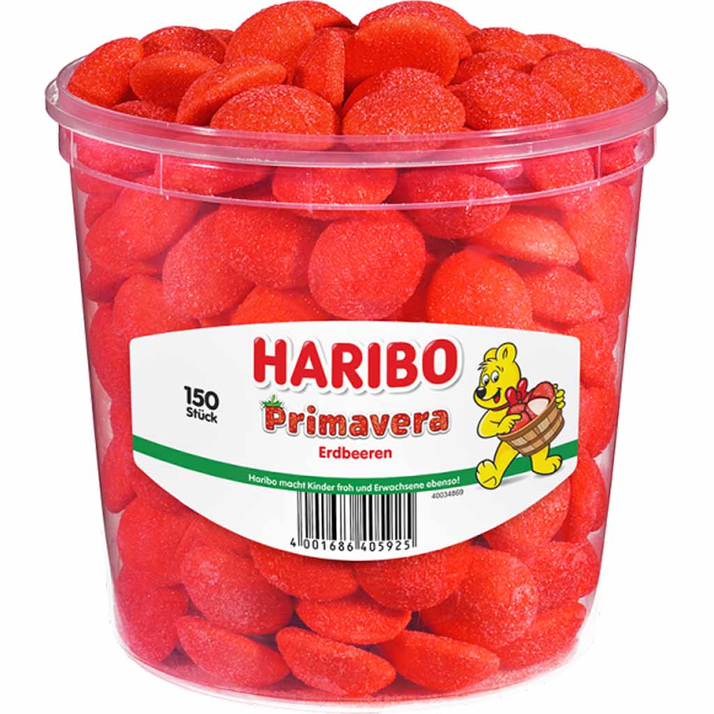Haribo Primavera Erdbeeren 150er 1050g MHD:28.6.25