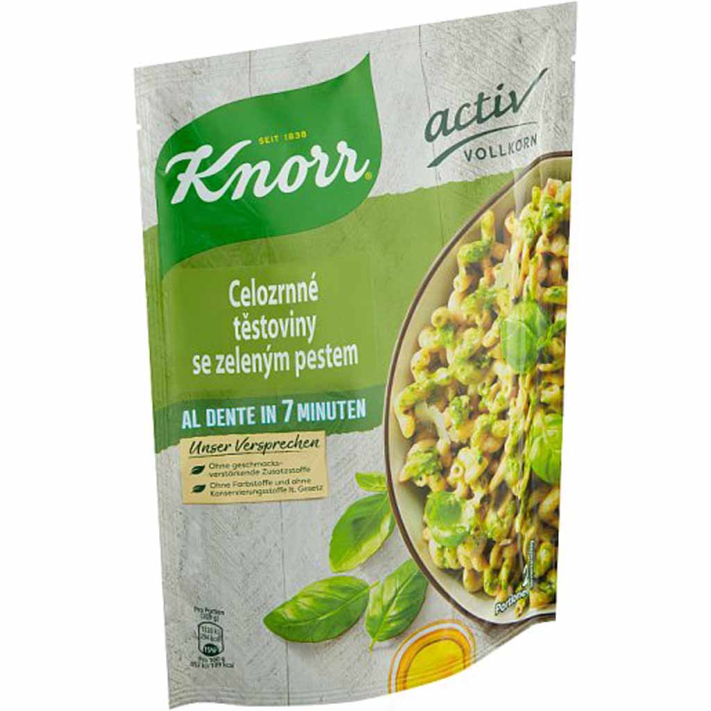 10x Knorr activ Vollkorn Nudeln mit grünem Pesto á 149g=1490g MHD:30.4.22
