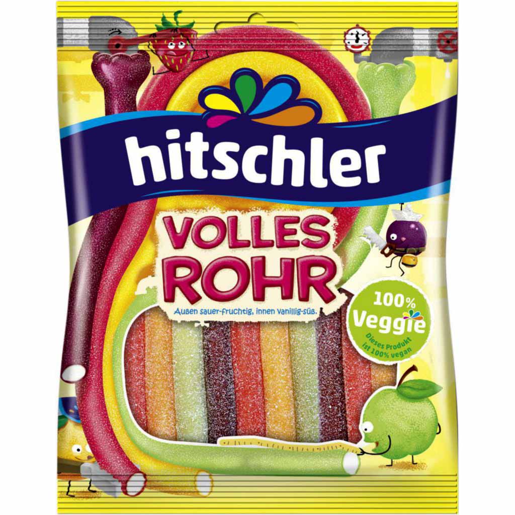 Hitschler Volles Rohr saure Fruchtgummi 125g