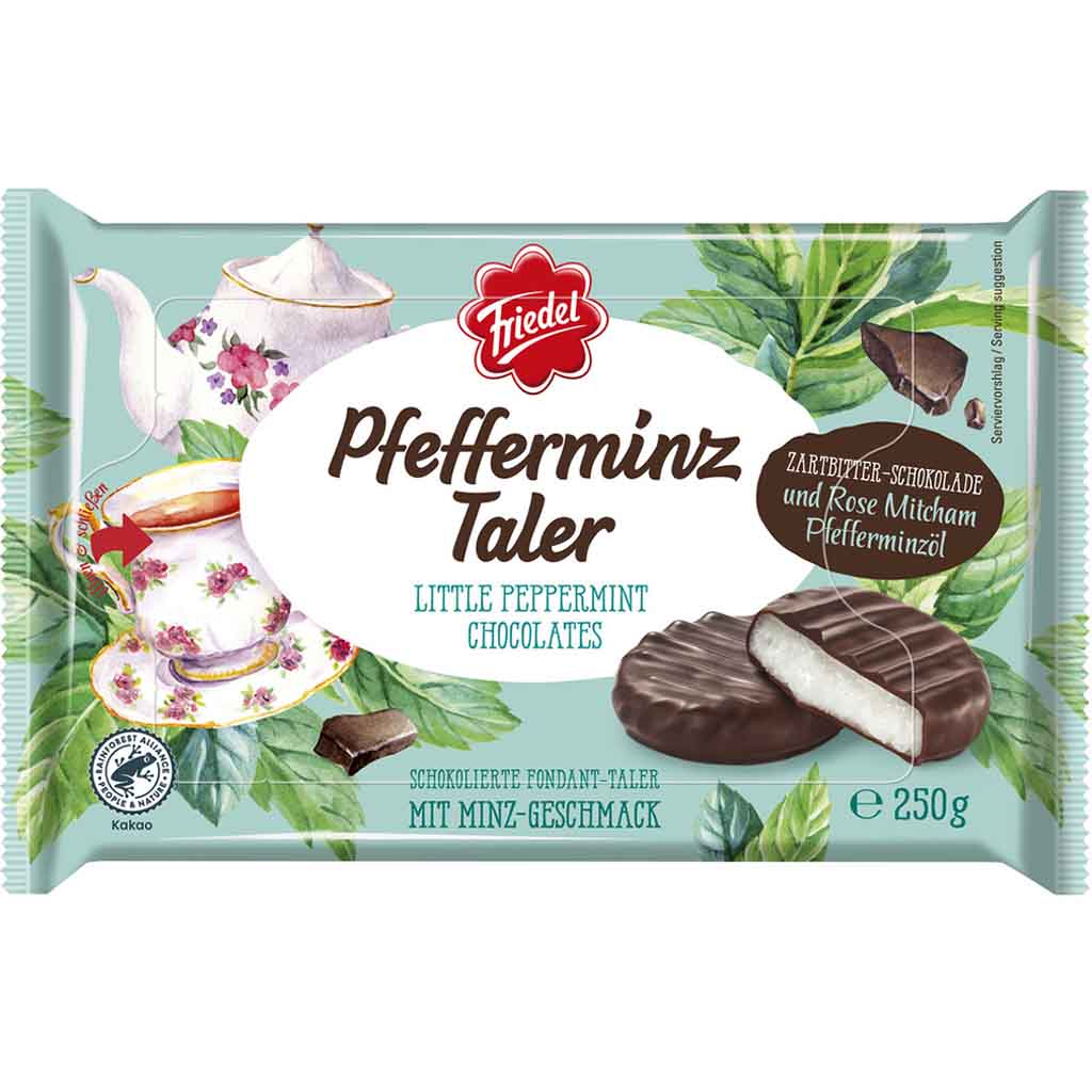Friedel Pfefferminz Taler 250g MHD:30.11.24