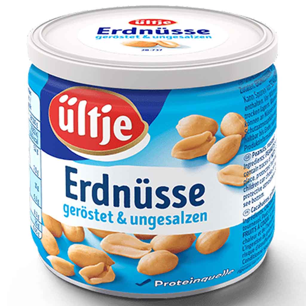 ültje Erdnüsse geröstet & ungesalzen 180g MHD:30.1.25