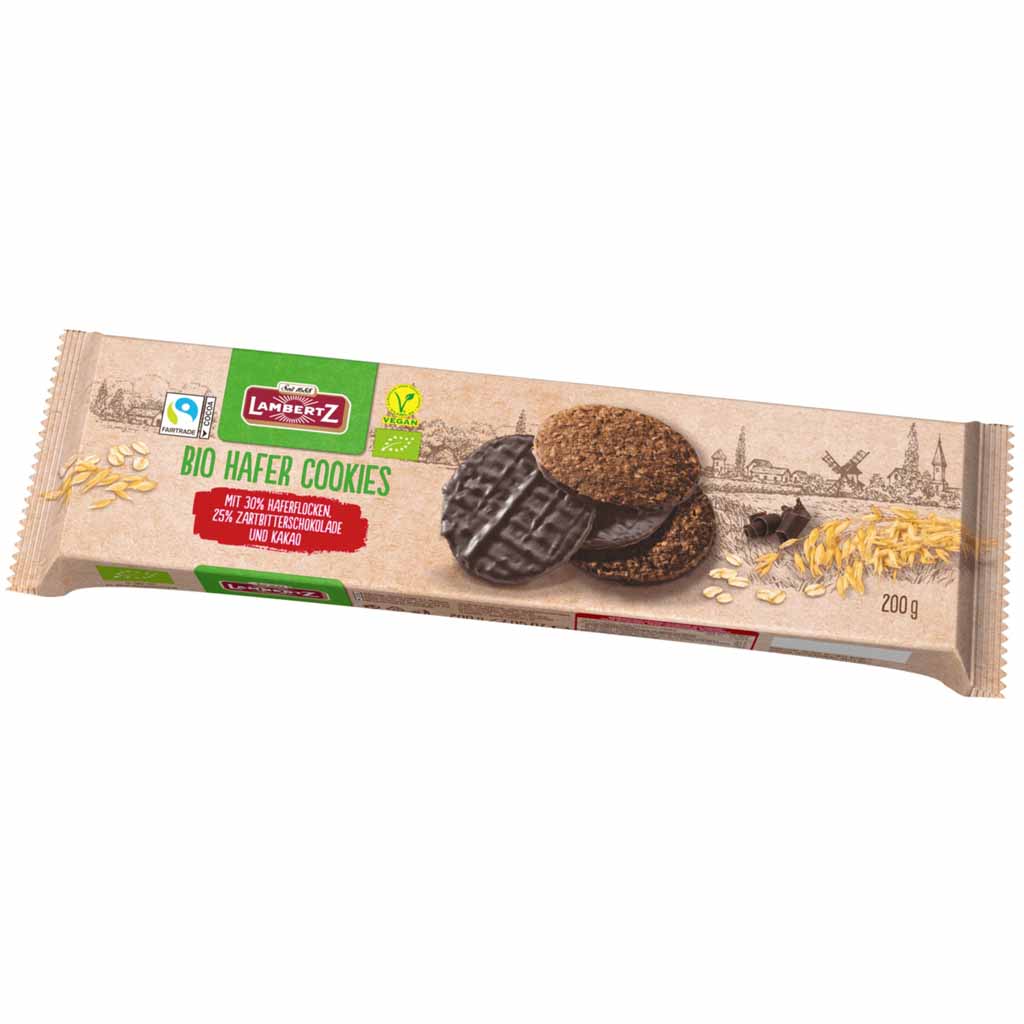 Lambertz Bio Hafer Cookies Zartbitter 200g 