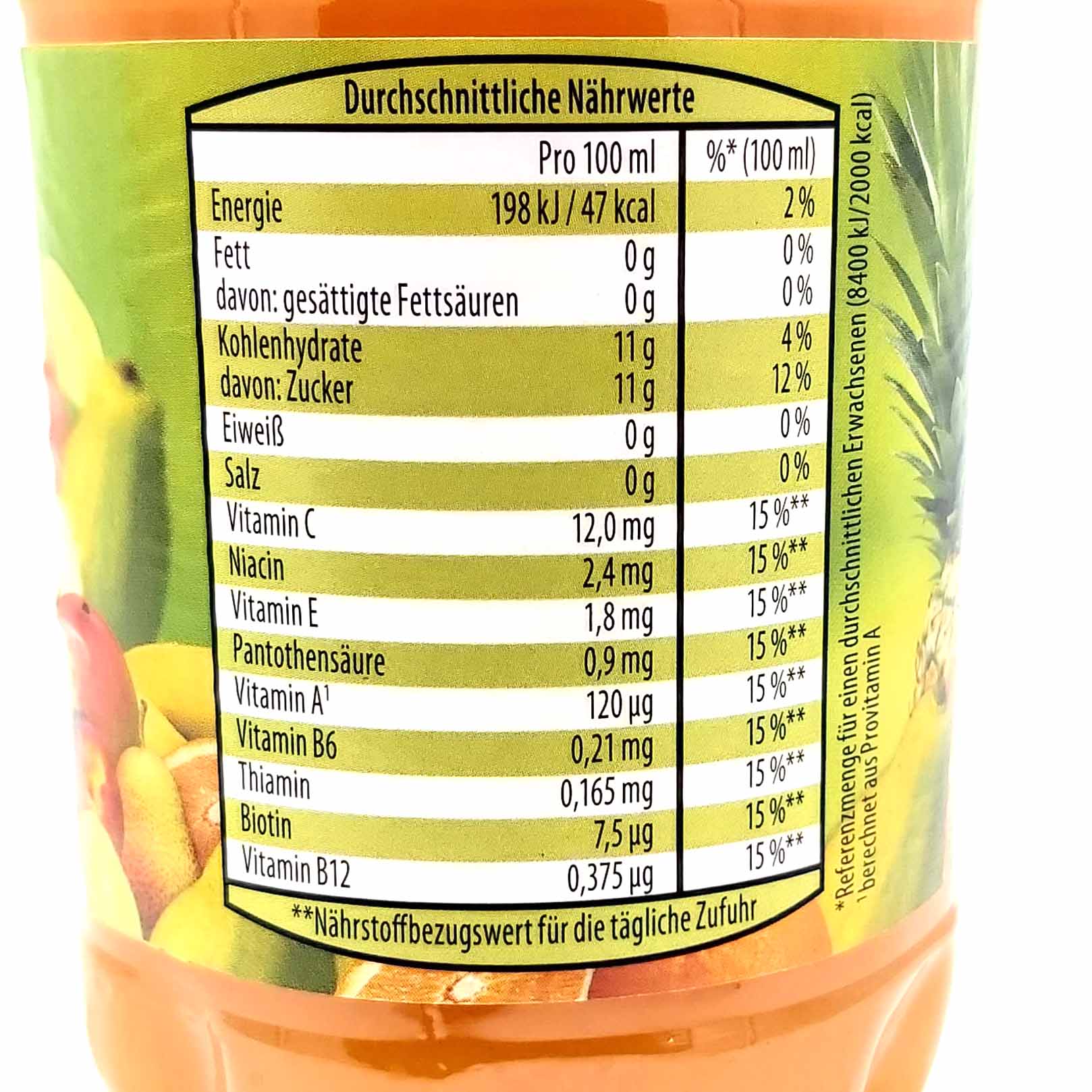 Wesergold_Multivitamin_12-Frucht_Nektar_Saft_6_0_33_L-4 Weser Gold Multivitamin 12 -Fruchtnektar 6x0,33 Liter = 1,98 Liter