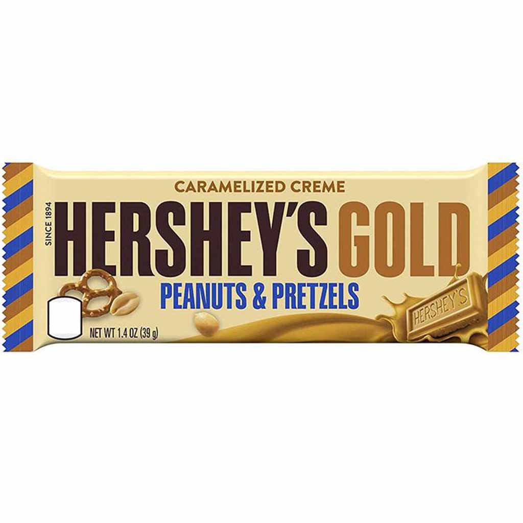 24x Hersheys Gold Peanuts & Pretzels Riegel á 39g=952g MHD:1.12.20