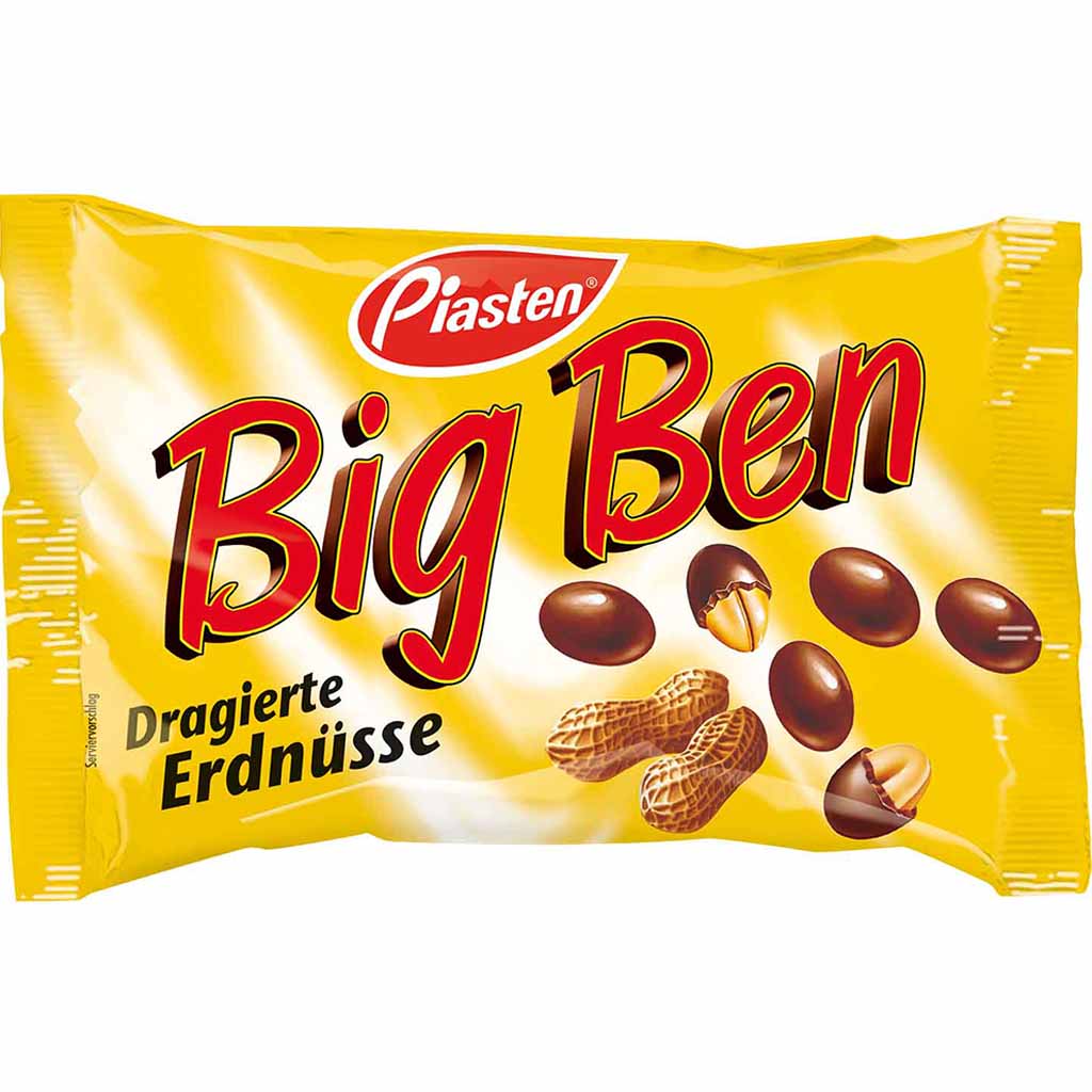 Piasten Big Ben dragierte Erdnüsse 250g MHD:5.9.23
