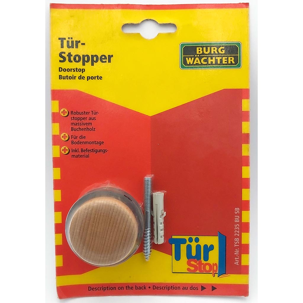 Boden Türstopper von Burgwächter TSB 2235 BU SB Buchenholz