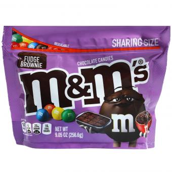 M&Ms USA Fudge Brownie Candies 256,6g MHD:30.5.22