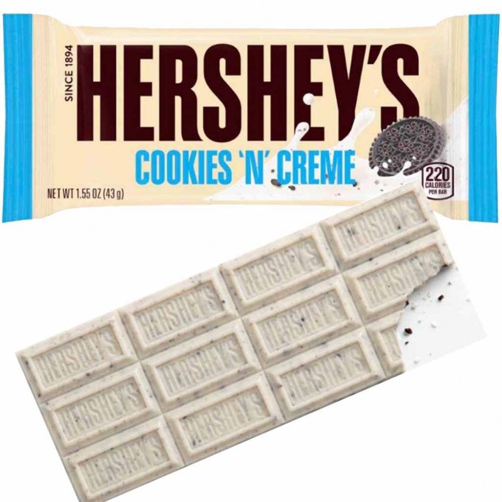 Hersheys Cookies N Creme Weisse Schokolade Riegel 40g MHD:30.6.25