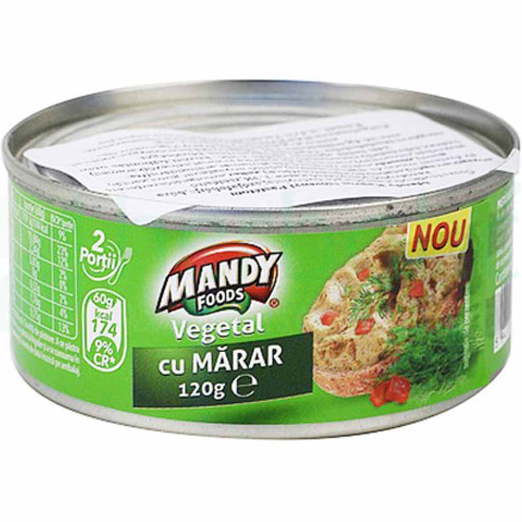 Mandy Foods Gemüsepastete mit Dill 120g MHD:6.12.23