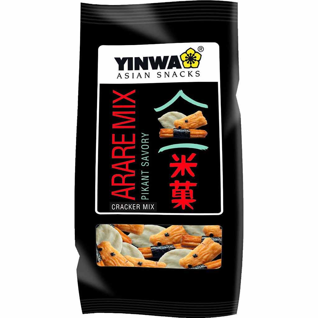 Yinwa Reis- und Erdnusscracker Arare Mix pikant 90g MHD:30.10.22
