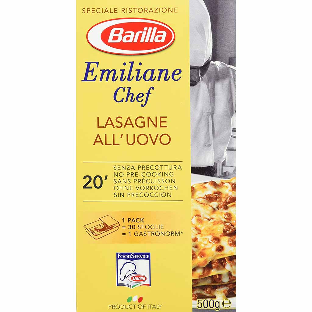 Barilla Nudeln Emiliane Chef Lasagne all Uovo 500g MHD:16.11.25
