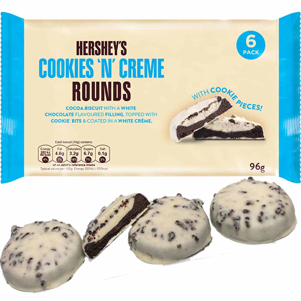 Hersheys Cookies N Creme Rounds Kekse 6er Pack 96g