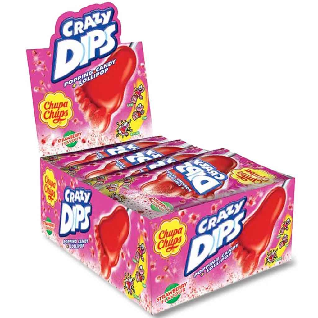 Chupa Chups Crazy Dips Erdbeere 24x14g=336g MHD:30.11.25