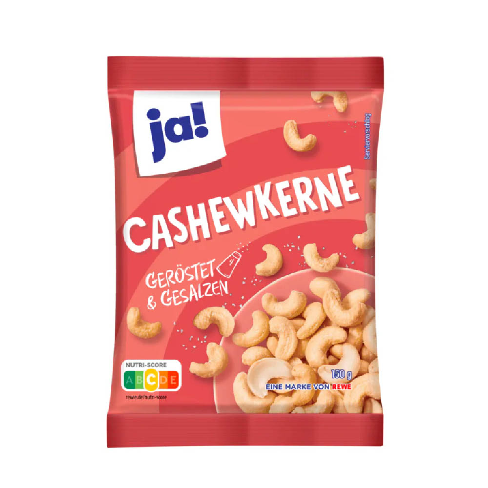 ja! Cashewkerne geröstet & gesalzen 150g MHD:14.1.25