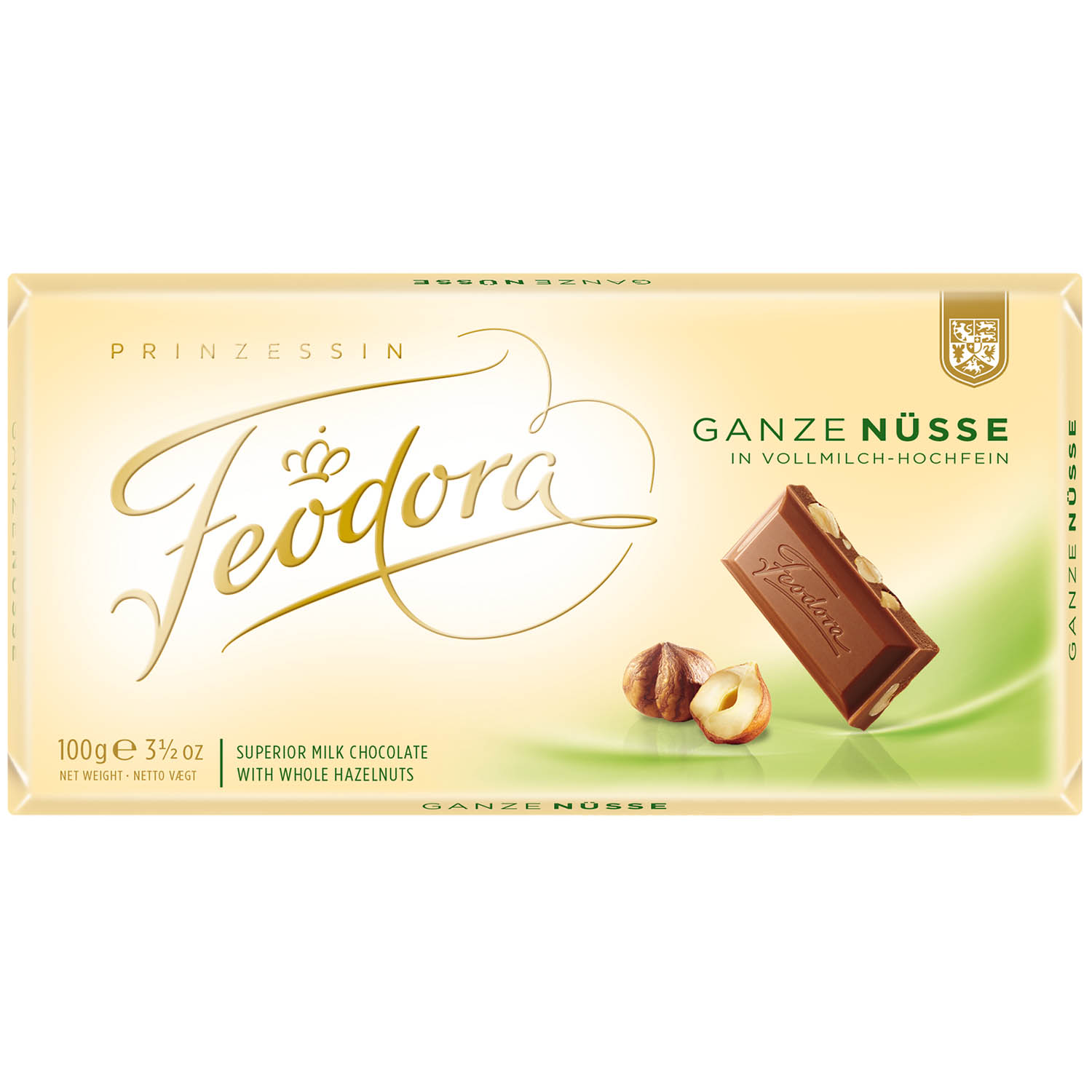 Feodora Tafelschokolade Ganze Nüsse 100g MHD:19.5.24