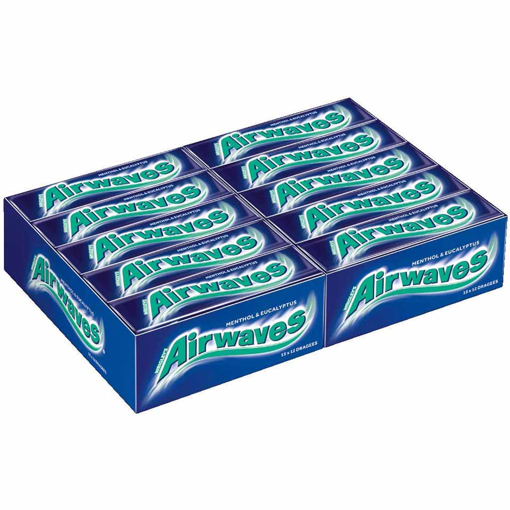 Wrigleys Airwaves Menthol & Eucalyptus 30x 12er=360 Kaugummi MHD:23.6.25