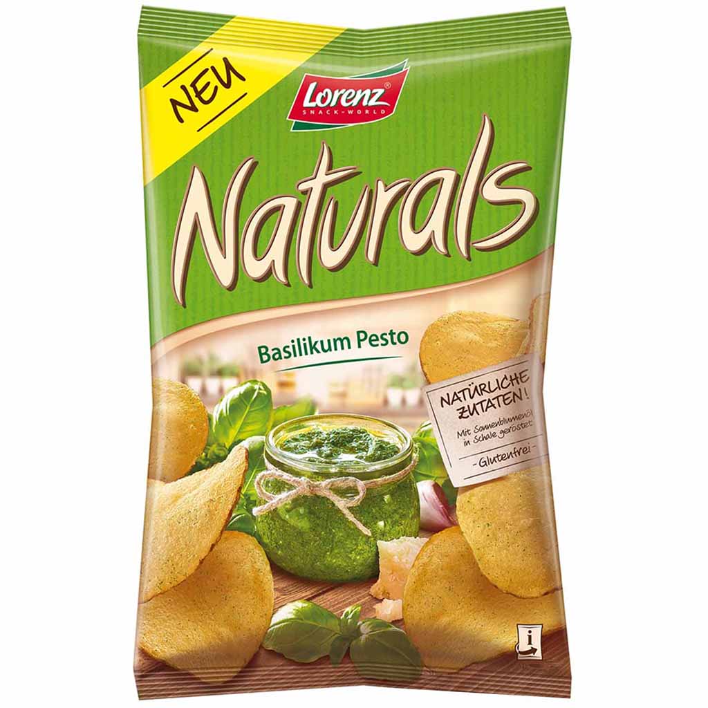 12x Lorenz Naturals Basilikum Pesto Kartoffelchips á 95g=1140g MHD:26.7.21