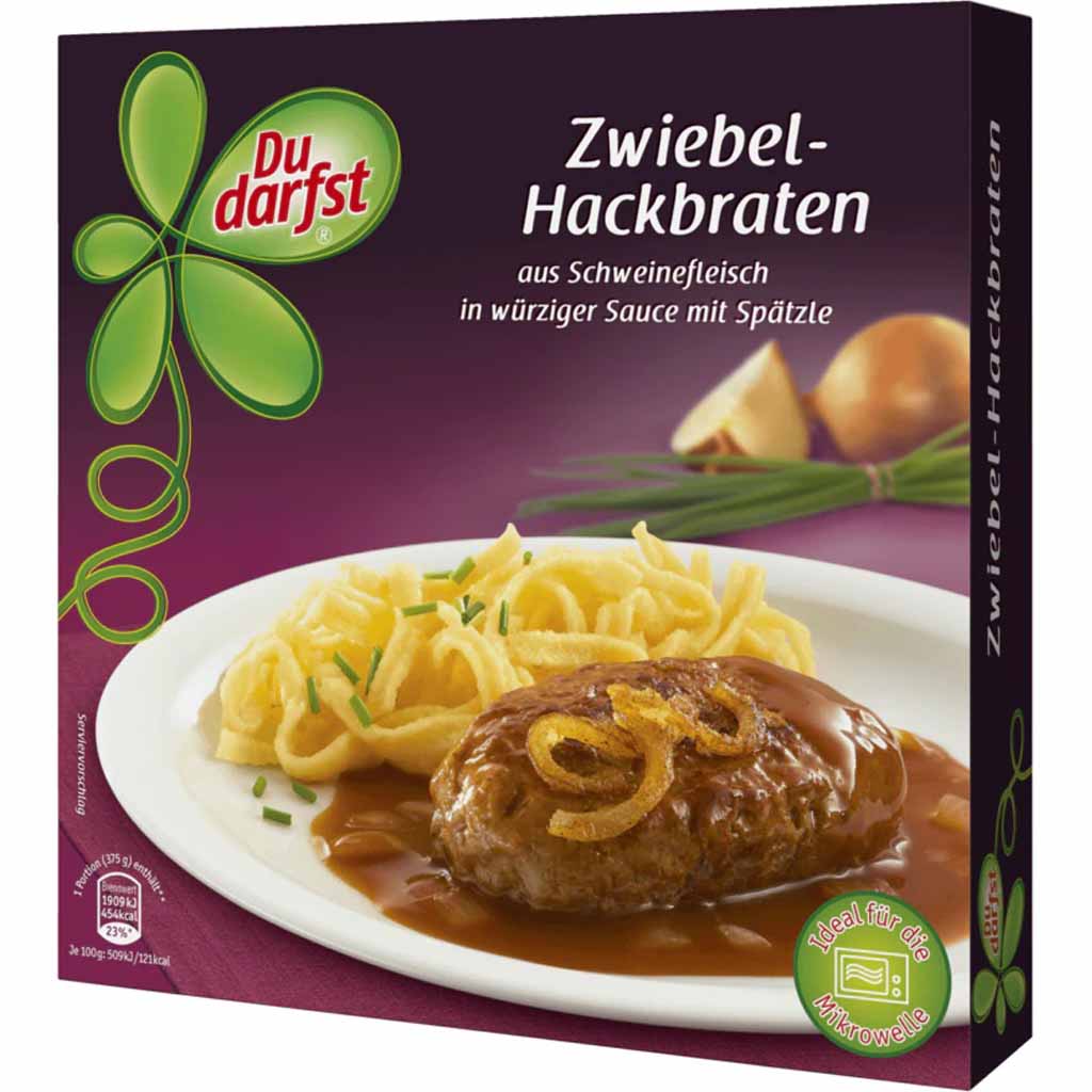 Du darfst Fertiggericht Zwiebel-Hackbraten 375g MHD:13.11.25