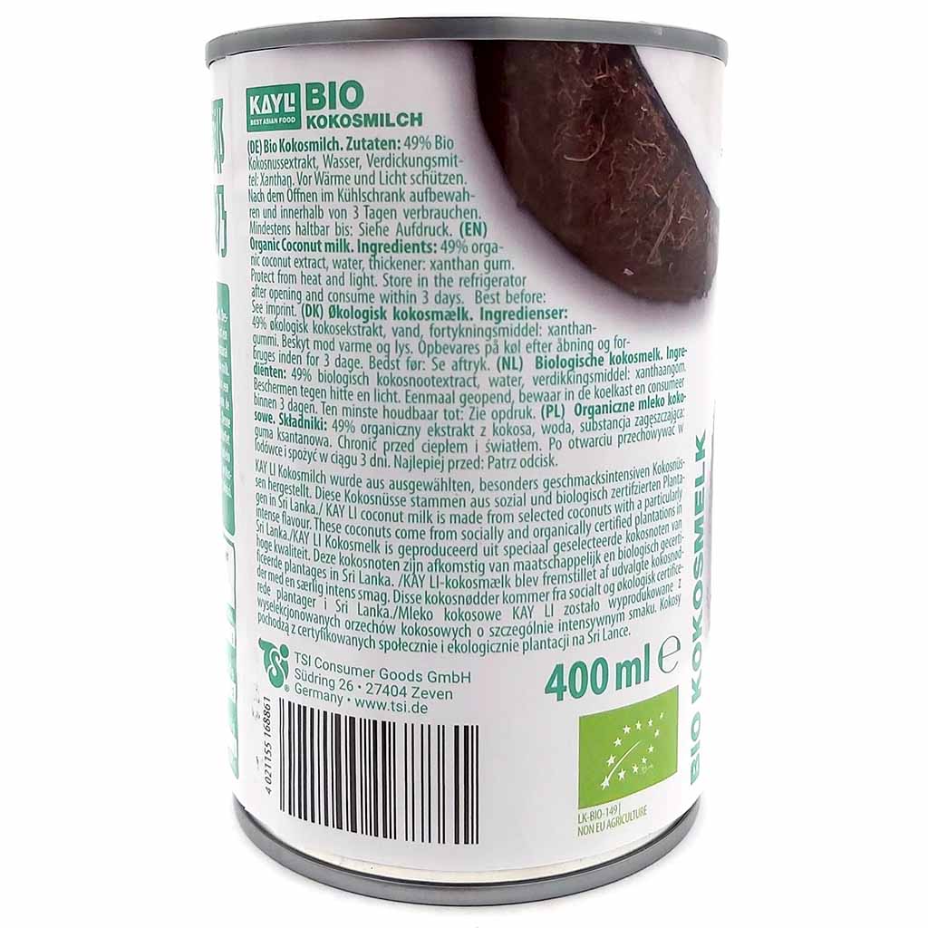 Kay-Li-Bio-Kokosmilch-400ml-3 Kay-Li Bio Kokosmilch 400ml