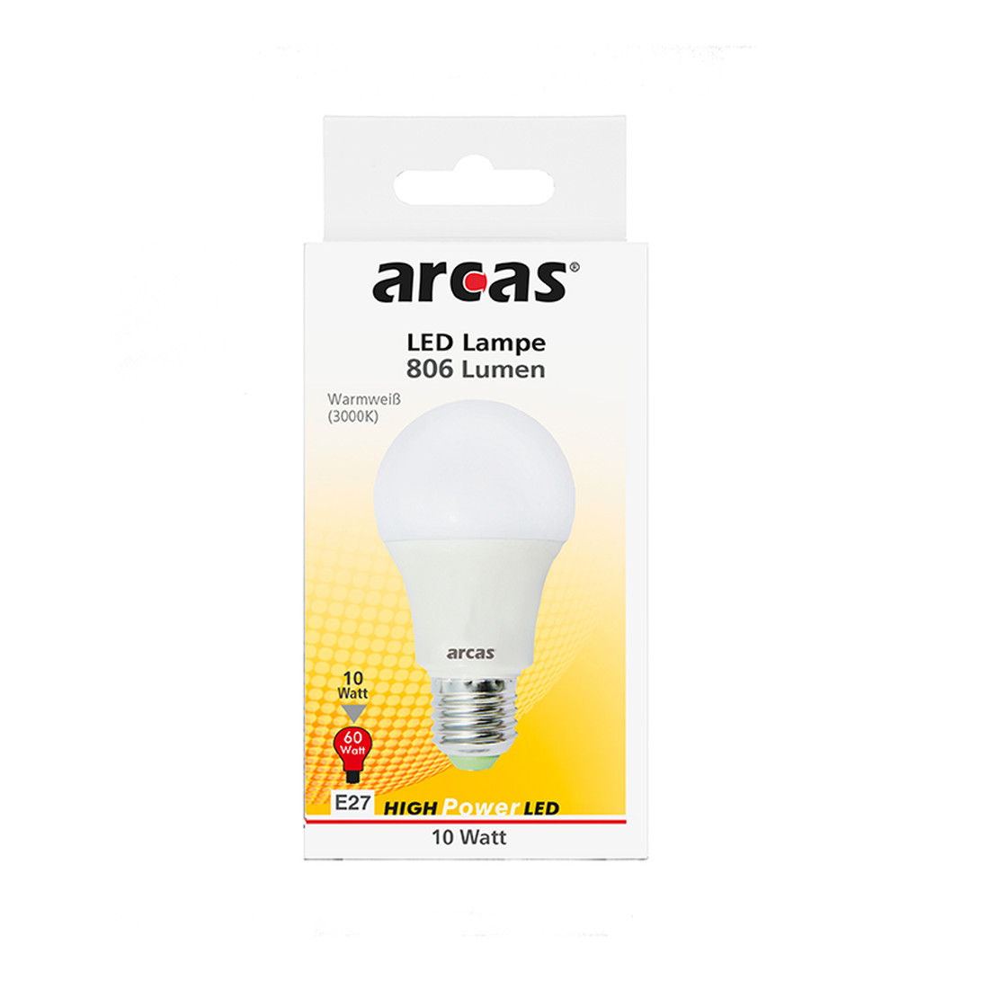 ARCAS LED Birne E27 10W 3000K 1er Blisterbox