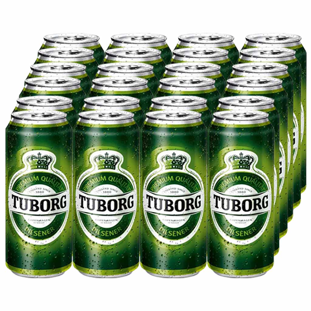 Tuborg Pilsener aus Dänemark 24x0,5L Dosen, 4,9% Vol., 5740700410116, 5740700410123