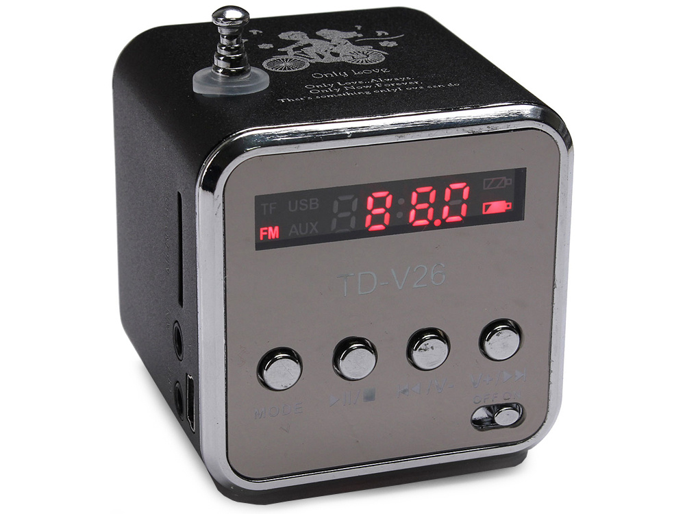 Kabelloser Lautsprecher, tragbares Mini-Radio, FM, LED