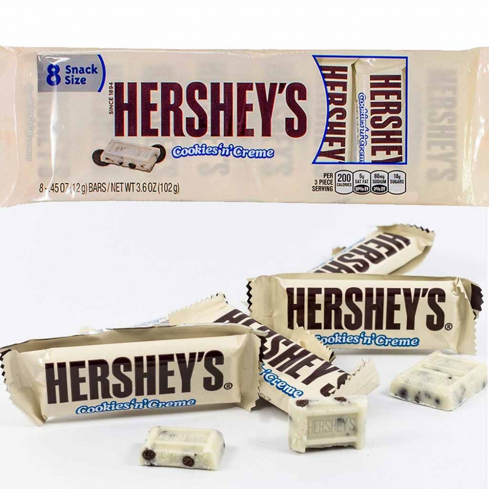 Hersheys Cookies N Creme 8-ter Snack Size Riegel 102g MHD:31.7.20