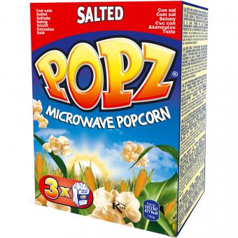 POPZ Mikrowellen-Popcorn Salted 3er MHD:30.5.26