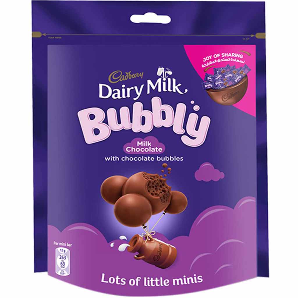 Cadbury Dairy Milk Bubbly Mini Milchschokolade 108g MHD:6.9.22