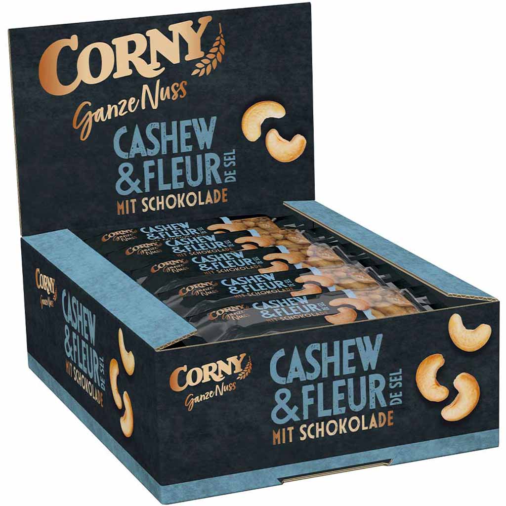 15x Corny Ganze Nuss Cashew & Fleur á 40g=600g MHD:13.7.22