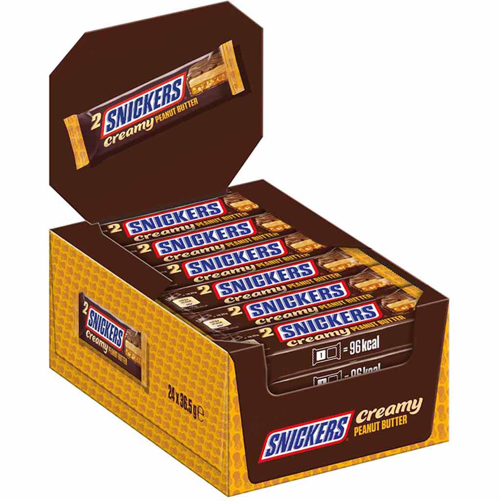 24x-Snickers_creamy_Peanut_Butter_24x36_4g_876g_box 24x Snickers Creamy Peanut Butter 24x36,5 = 876g GTIN 5900951310386 + 5900951310379