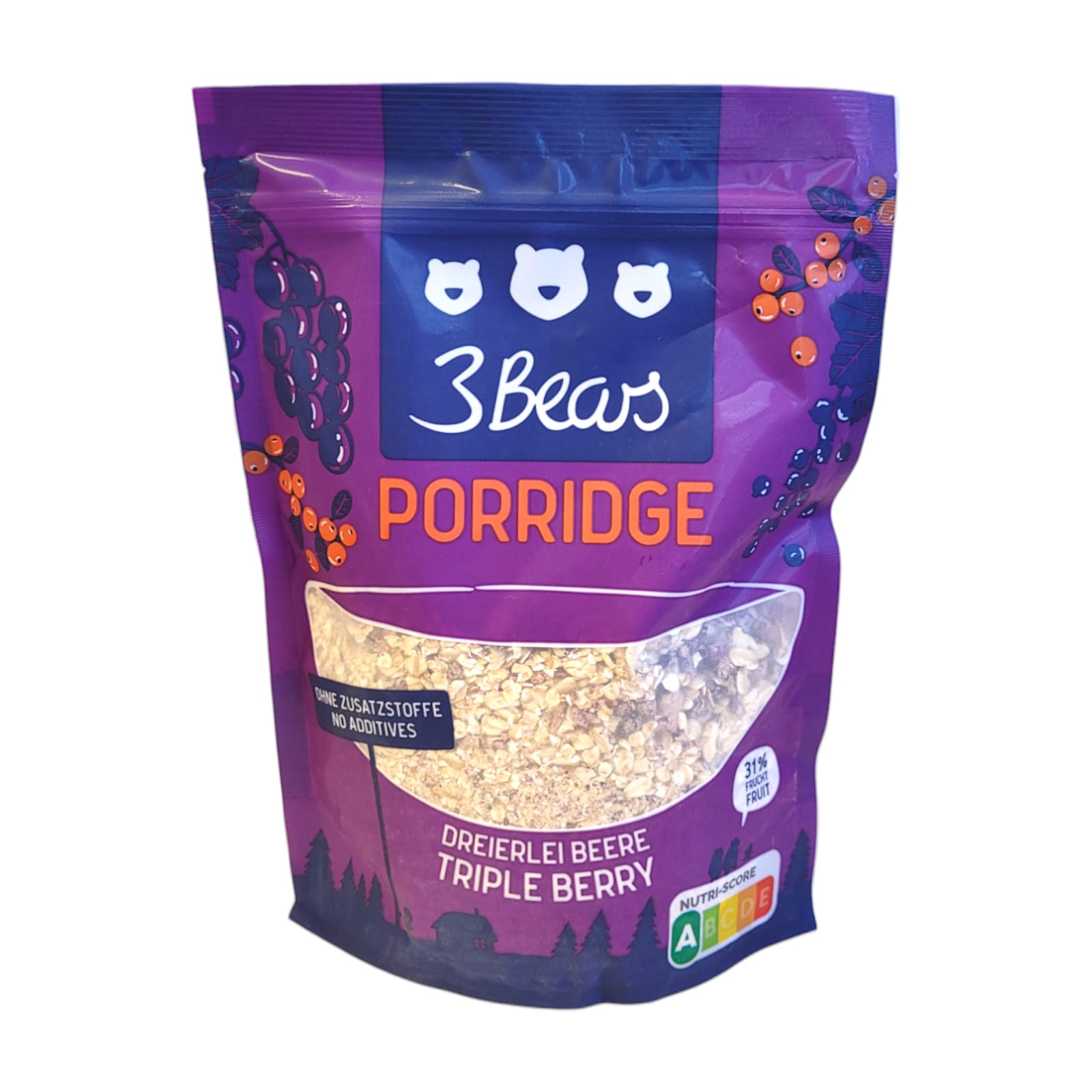 3Bears Porridge Dreierlei Beere 400g MHD:13.4.25