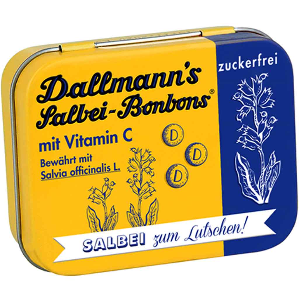 Dallmanns Salbei-Bonbons mit Vitamin C 46g MHD:2.1.23