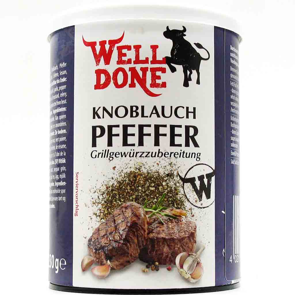 Well Done Gewürzmischung Knoblauch Pfeffer 230g MHD:30.5.27