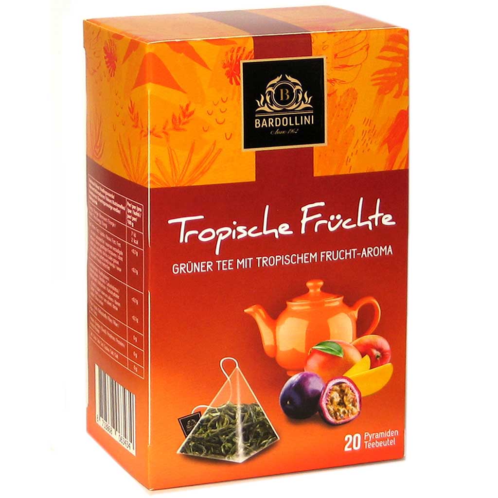 Bardollini grüner Tee tropische Früchte 20 Beutel 40g