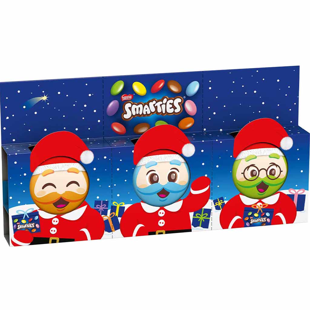 Smarties Mini-Weihnachtsmänner 3er 55,5g MHD:30.7.24