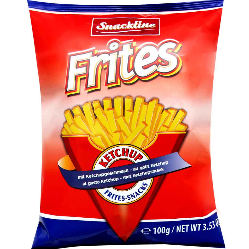 Snackline Frites-Snacks mit Ketchupgeschmack 100g MHD:10.12.24