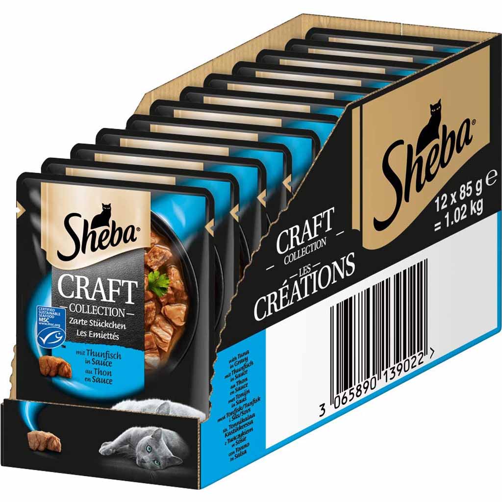 12x Sheba Craft Collection in Sauce mit Thunfisch á 85g=1020g MHD:10.3.23