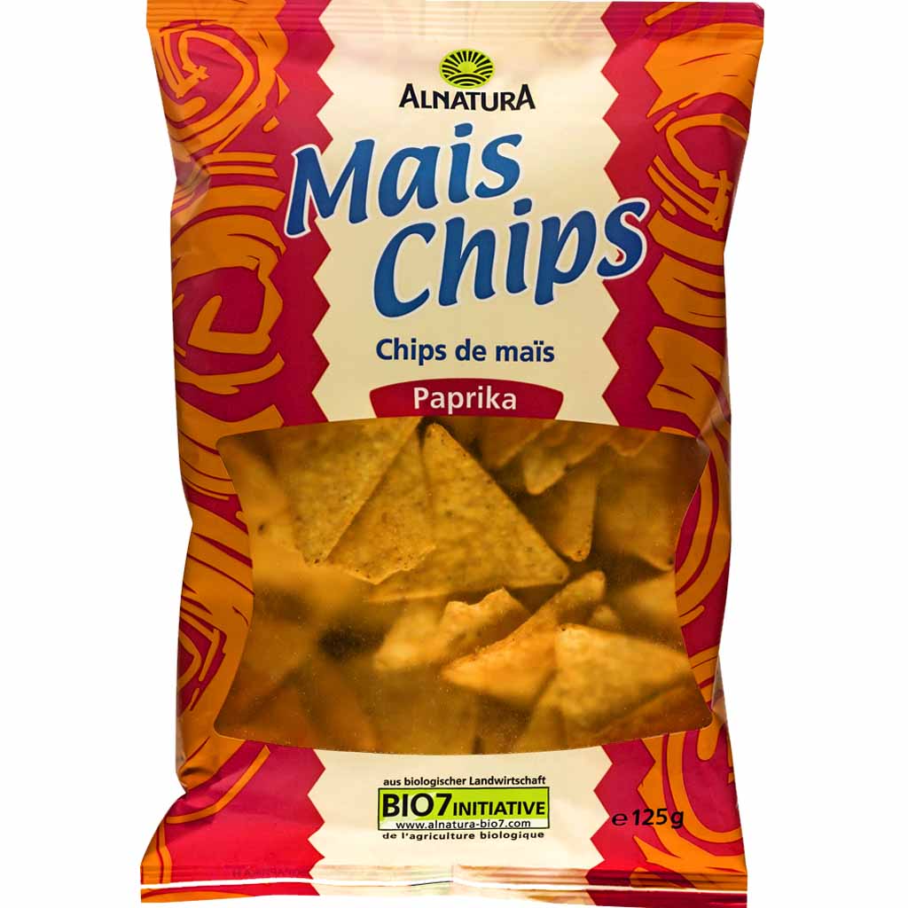 Alnatura Bio Mais Chips Paprika 125g MHD:1.3.23