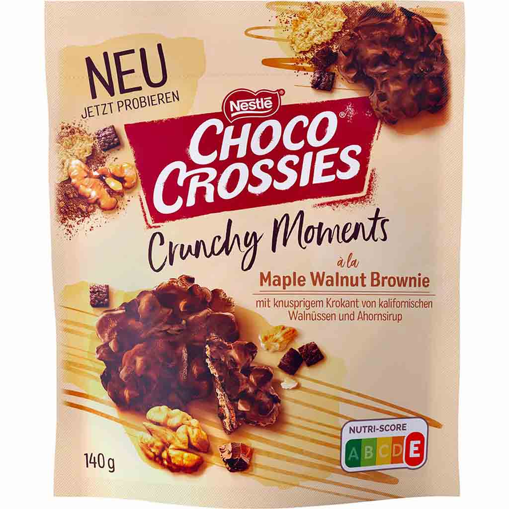 Nestle Choco Crossies Crunchy Maple Walnut Brownie 140g MHD:30.7.24