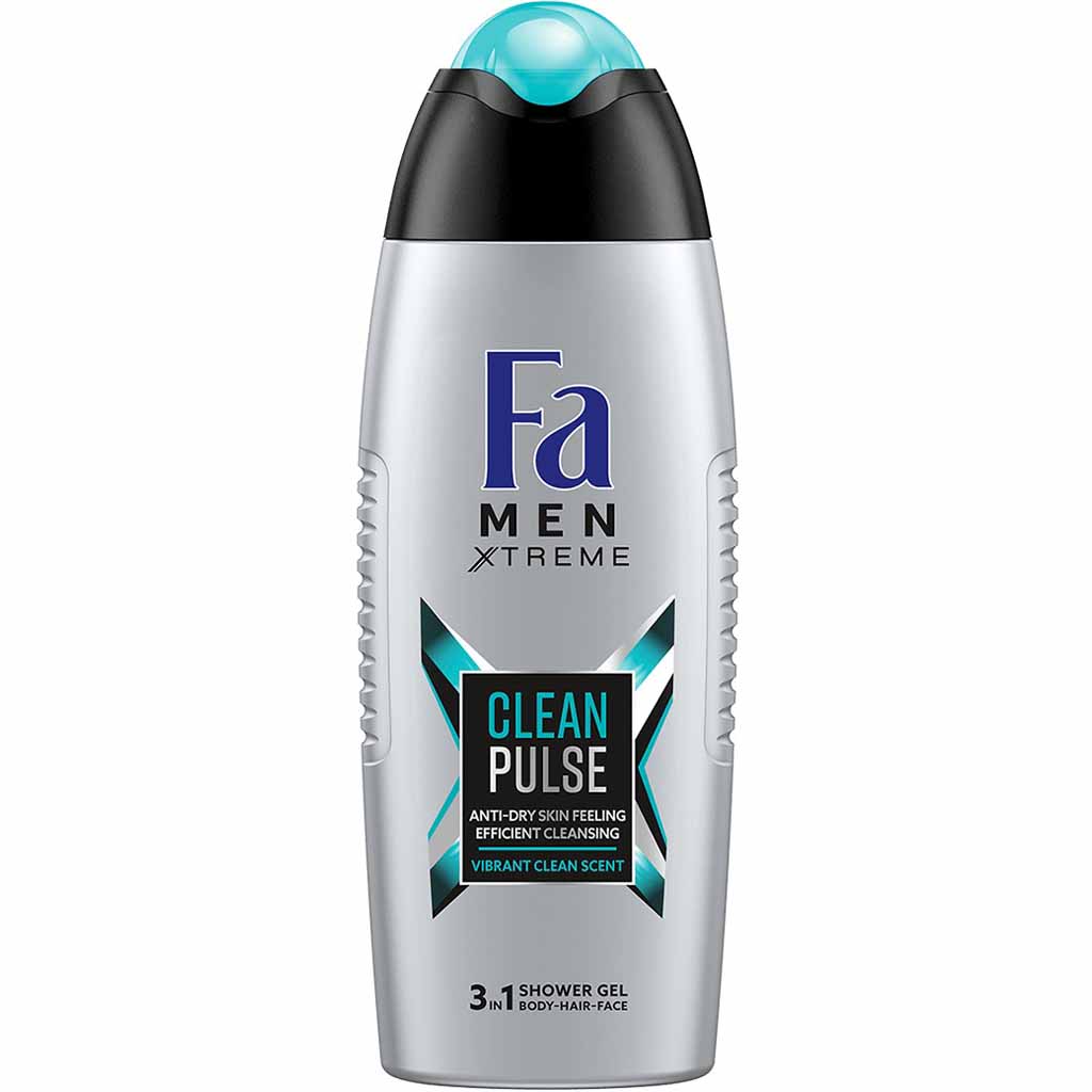 6x FA Duschgel Men Xtreme Clean Pulse á 400ml=2400ml MHD:30.1.24