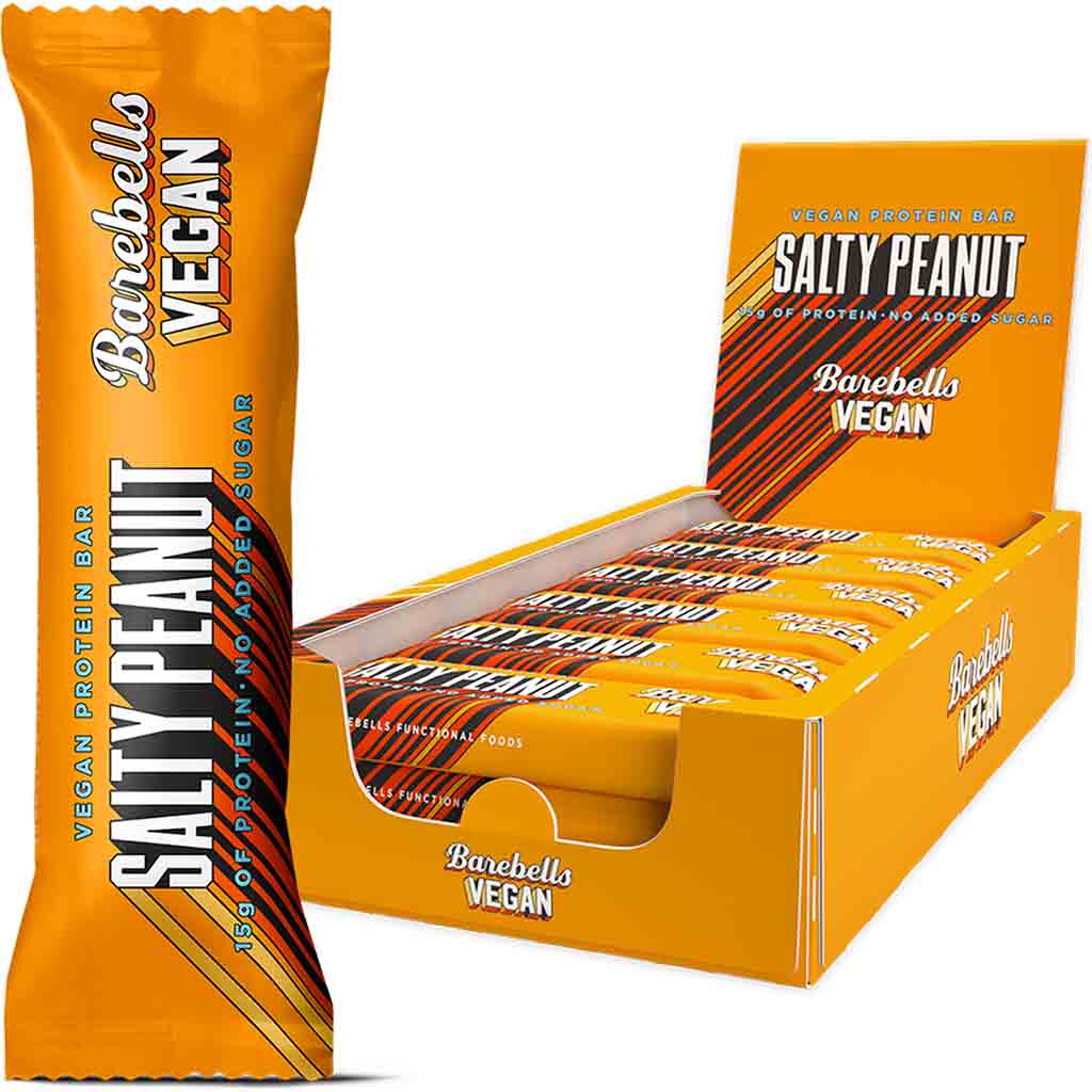 12x Barebells Vegan Protein Riegel Salty Peanut á 55g=660g MHD:8.3.25